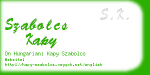 szabolcs kapy business card